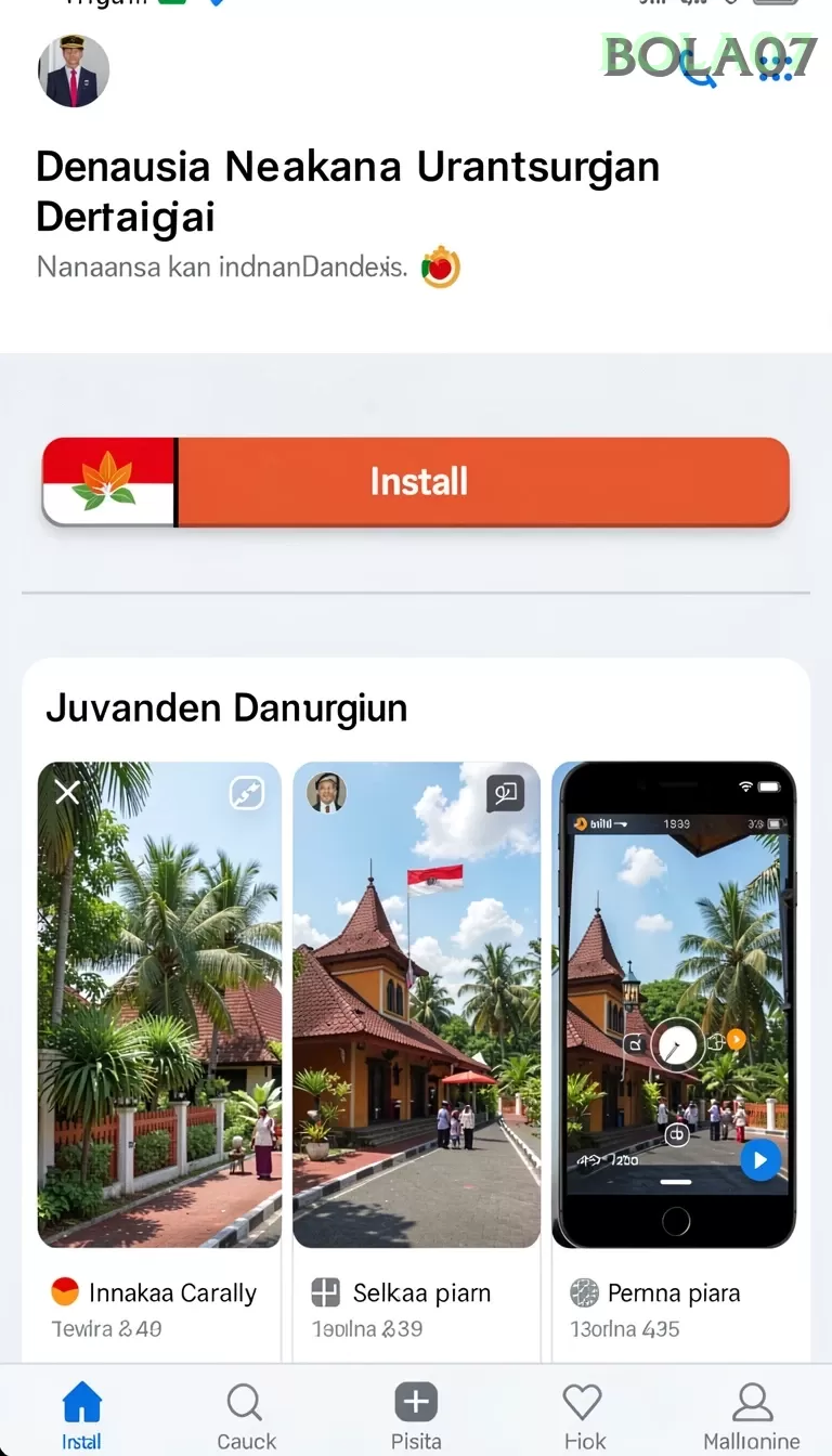 Galeri pratinjau visual bola07 build APK resmi terbaru
